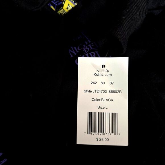 Disney Nightmare Before Christmas Woman L Jack Halloween Pocket Crop Tee #C - Picture 5 of 6